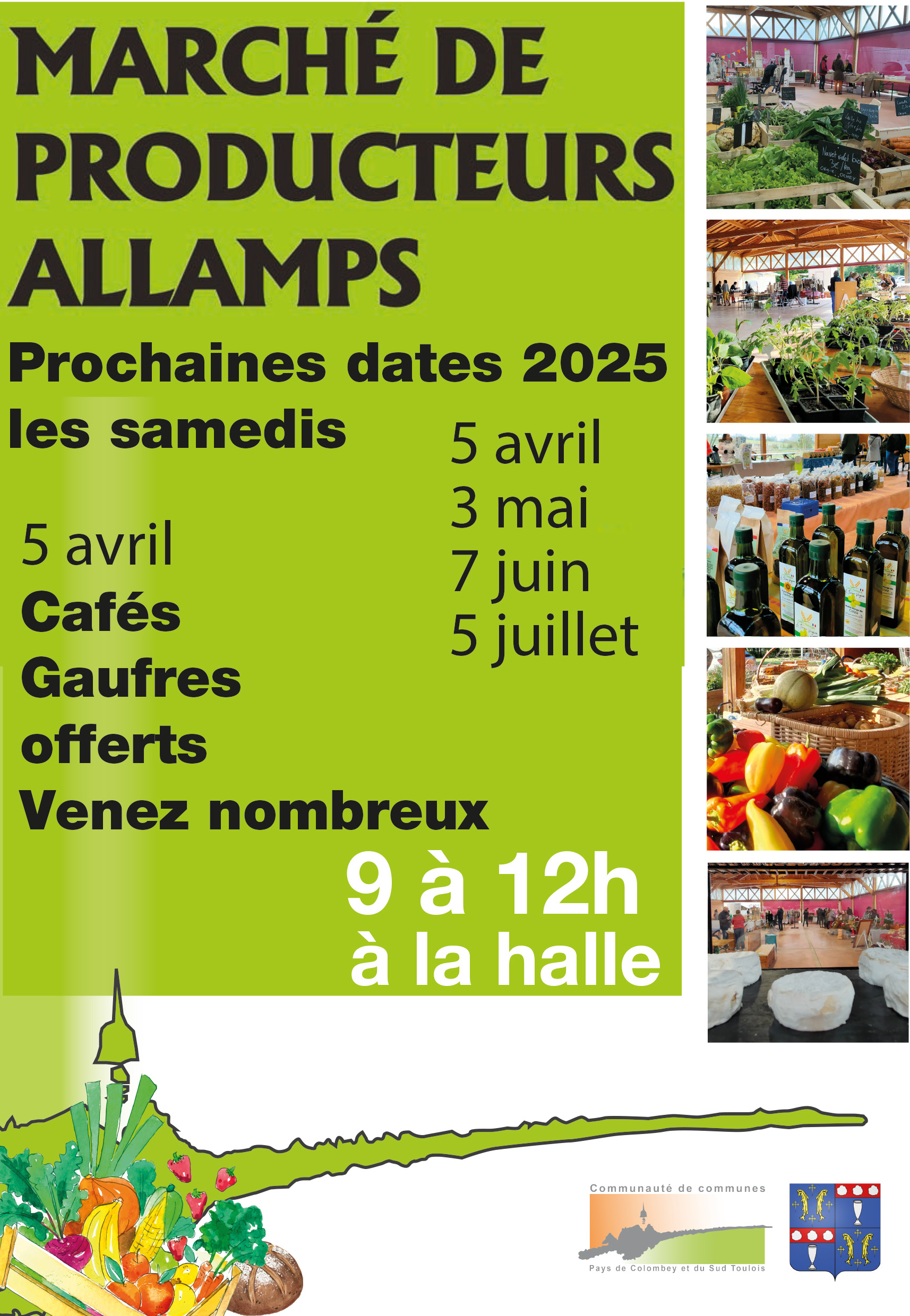 marché allamps 5 avril flyer 2025 marché de producteur Allamps
